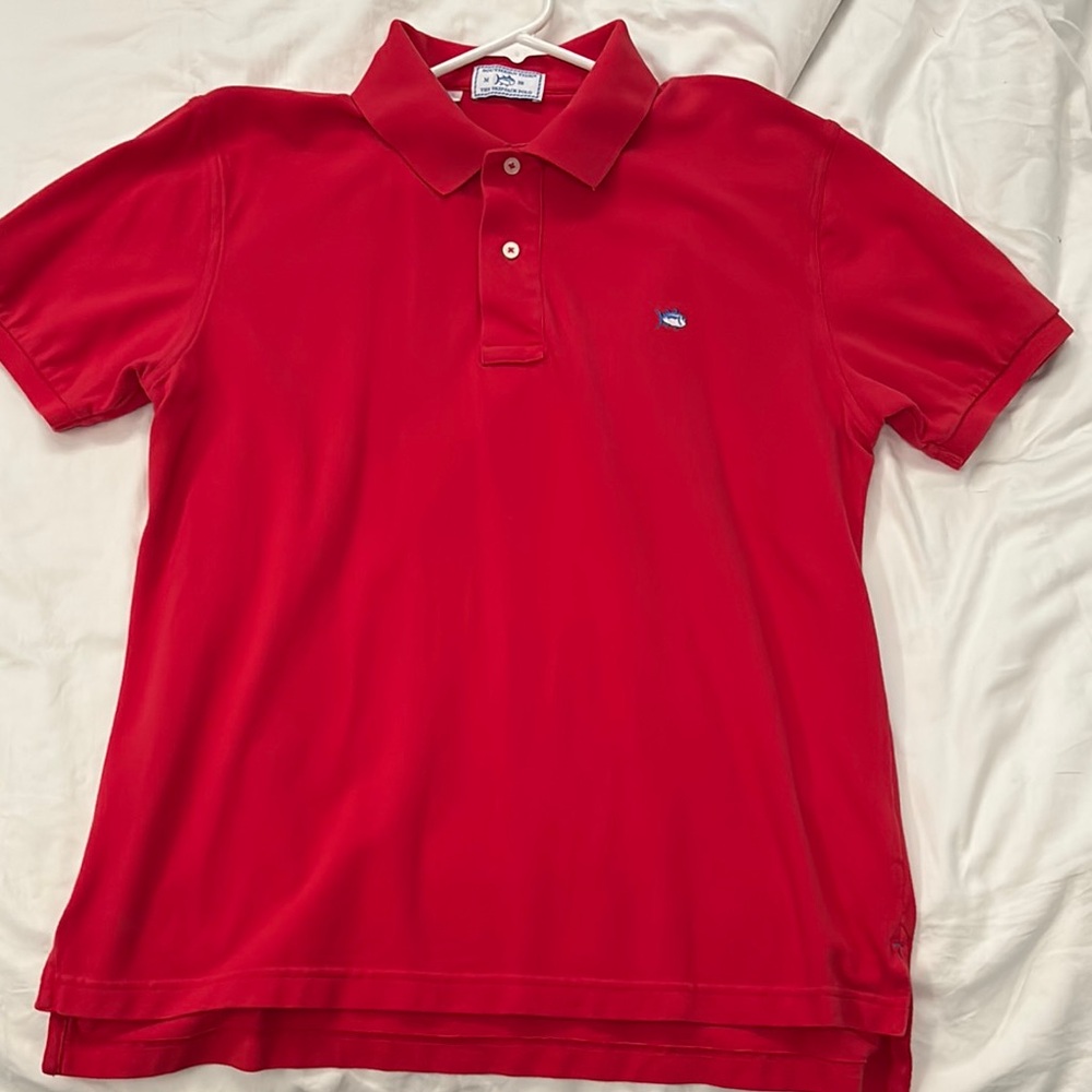Southern Tide Skipjack Polo in Bold Red